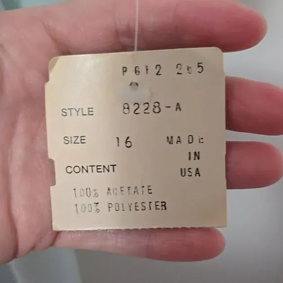 Ursula of Switzerland Special Occasion Dress Size 15/16 Aqua Dress Vtg Flaw - Picture 3 of 8